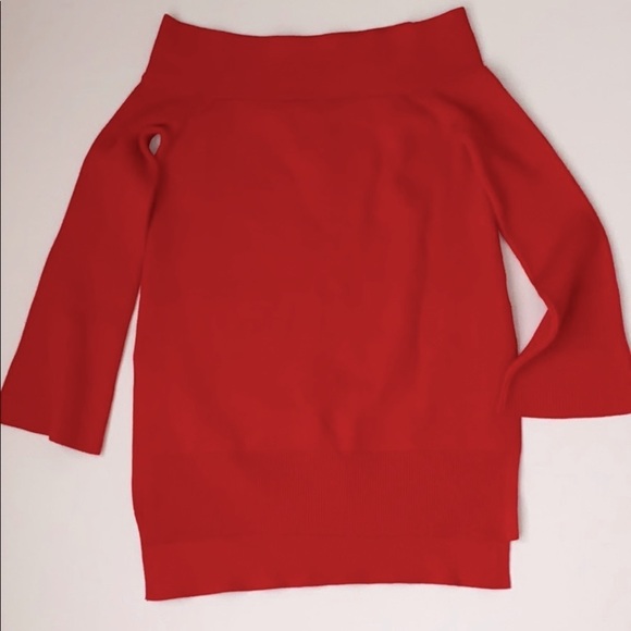 Anthropologie Elise Ribbed Tunic In Red - Picture 4 of 9